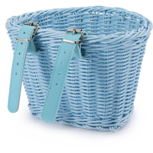 Front loading basket Rattan Hand woven bicycle basket Woven MultiColor 2