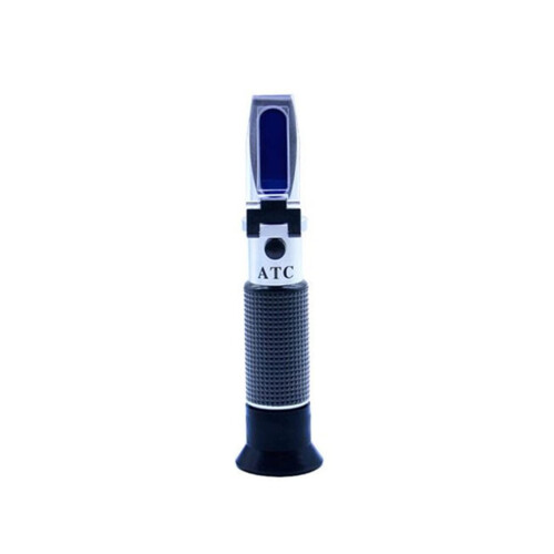 Refractometer 028% Salinity & 032% Brix Dual Scale, 2In1 Brix & Salt Refractometer With ATC