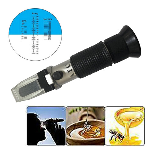 Refractometer ATC Honey Refractometer 5890% Brix Handheld For Beekeepers 1