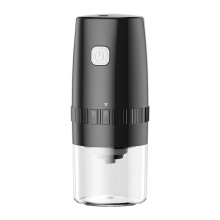 Coffee Grinder Electric, Crusher Mill, Cordless StainlessSteel Burr for Travel, Camping, Home Black