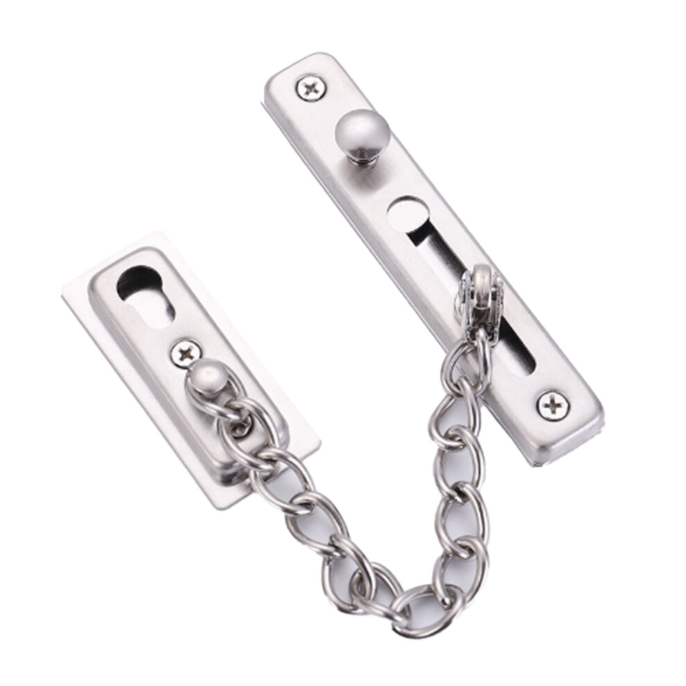 Child-Safe Door Security Solution, Door Chain Lock With Reliable Protection Spring Mechanism, Stainless Steel Heavy Duty Security Chain Locks For Home 9436597779455