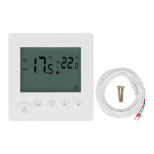 Digital romtemperaturkontroller med manuell og automatisk modus, LCD-skjerm programmerbar termostat for elektrisk varmesystem med høy nøyaktighet