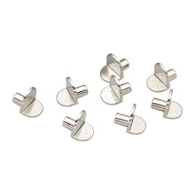 Suporte para Prateleira de Móveis de Armário DIY, Pinos de Fixação em Formato de L para Prateleiras de Vidro, Construção Durável em Aço com