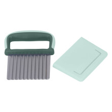 Waffelpommes-Schneider für Kartoffeln und Gemüse, ergonomischer Griff, Wellenschneider mit Schutzhülle, Wellenschneider aus Edelstahl für Pommes