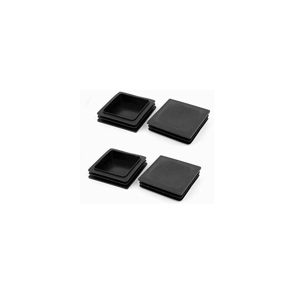 Square Tubing End Caps Protection Force, Premium Material Sturdy Black Pp Plastic Insert Plugs, Easy Install, Heavy Duty, Noise Reduction, And Wide Ap 9198585902046