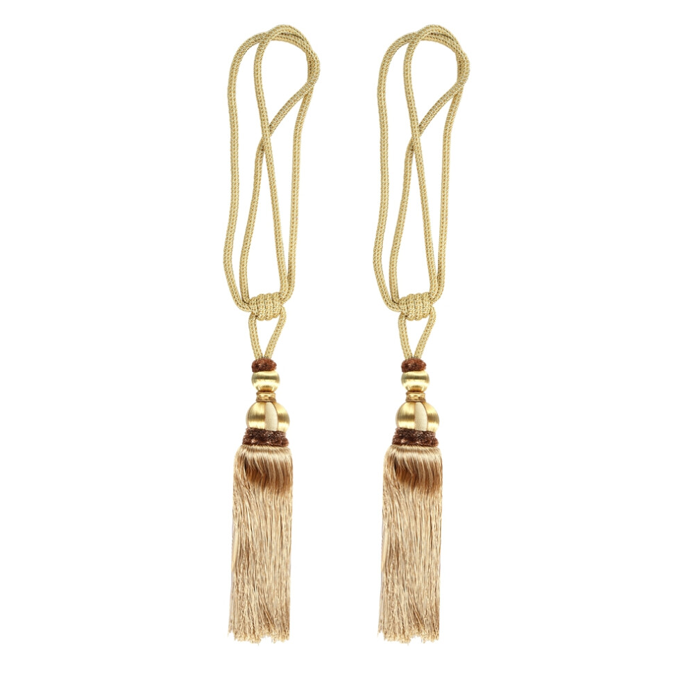 Curtain Tiebacks, Non-Toxic Safe Eco-Friendly, Golden Color, 2Pcs 9436597660890