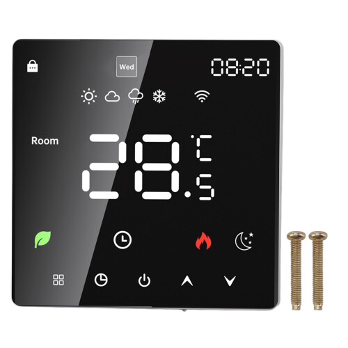 Temperature Controller Electric Heating Smart Thermostat LCD Display Weekly Programmable Touch Screen App Control Underfloor Heating Accurate Temperat