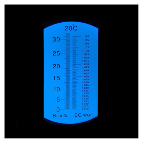 Refractometer For Beer Wort  Specific Gravity 1.0001.120, 032% Brix, Differential Refractometer For Beer Brewing 1