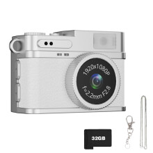 Daumengroße Miniaturkamera mit 0,96-Zoll-LCD-Display,-Weiß
