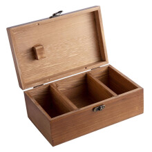 Solid Wood Stick Needle Holder Hidden Vintage Basket Practical Storage Case