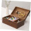 Solid Wood Stick Needle Holder Hidden Vintage Basket Practical Storage Case 2
