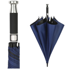 Fully Automatic Straight Golf Umbrella, Oversized 120 cm, Vinyl Sun Protection Pole, NonSlip Hiking Stick, Blue