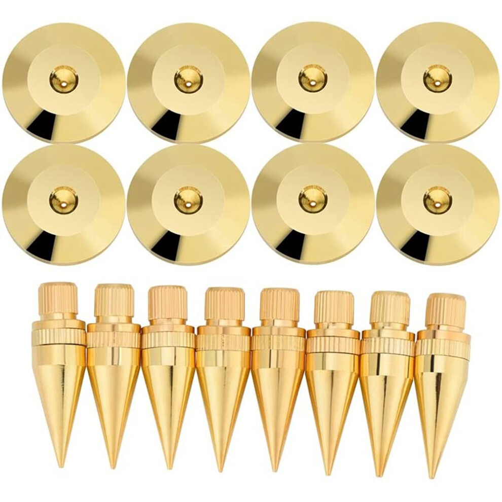 8 Pairs Copper Speaker Insulation Stands with Foot Mat for Speakers, Amplifiers, DVD Players, Recorders-image-OPC-PNMHM9B-NEW