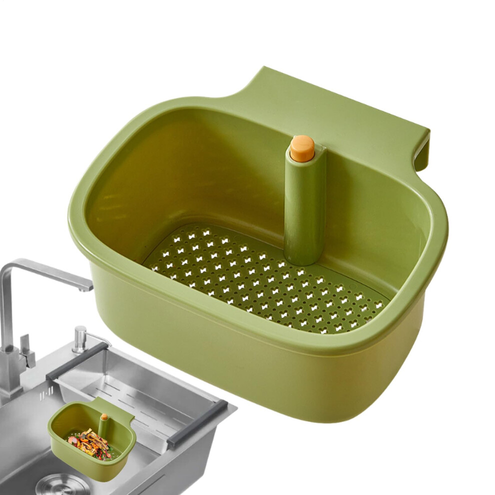 Kitchen Sink Drainage Strainer, Retractable Filter Grid, Tap Holder Grid Drainer, Green Color, Faucet Compatible 9001264215637