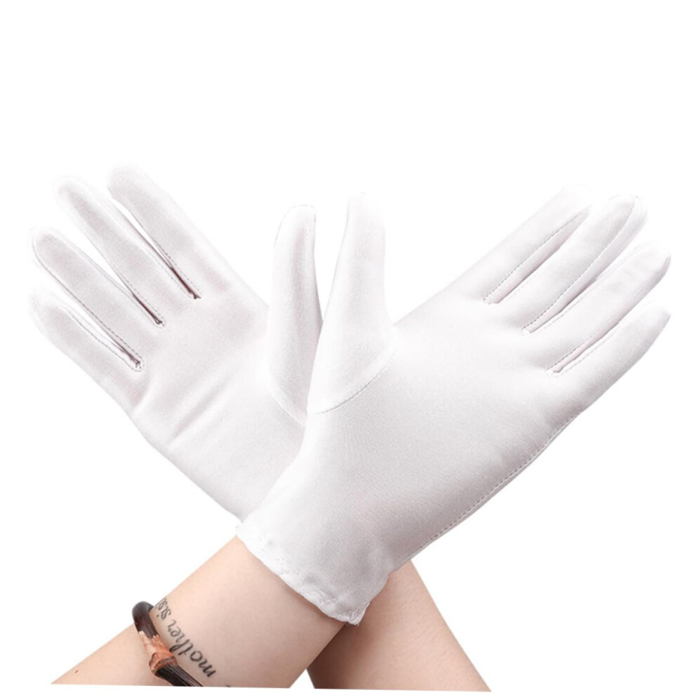 Moisturizing Gloves Short Elastic Work Gloves  Protective Jewelry Handling, Slides And Pictures, 10 Pairs