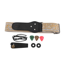 Gitarrengurt, Vintage-Stil, gesticktes Muster,