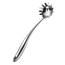 Stainless Steel Pasta Server, Heat Resistant, Hollow Long Handle, NonStick Coating, Cooking Utensils, Kitchen Utensils, Dishwasher Safe