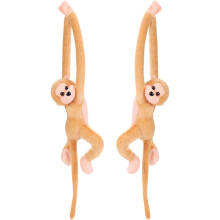 Zachte en kwalitatief hoogwaardige knuffel met lange armen, hangende aap met klittenbandsluiting voor een unieke decoratie in de kinderkamer.