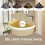 Homcom (Cream) HOMCOM 55L Laundry Hamper with Removable Washable Liner Bag 4
