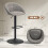 Homcom HOMCOM Swivel Bar Stools Set of 2 Height Adjustable Bar Chairs Grey 9