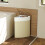 Homcom (Cream) HOMCOM 55L Laundry Hamper with Removable Washable Liner Bag 8
