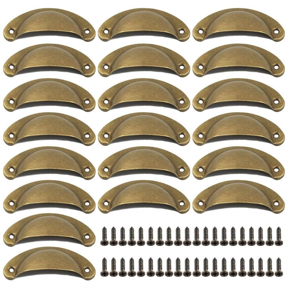 Unique Shape Antique Brass Cabinet Pulls, Considerate Design Retro Drawer Pull Handle, Smooth Surface For Simple Cabinet Upgrade, Wide Application Wit 9436597780222