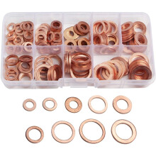 Assortiment koperen ringen voor diverse toepassingen, platte ring met metrische afmetingen die corrosiebestendigheid en betrouwbare prestaties in