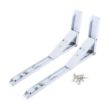 Suporte de prateleira dobrável para montagem na parede, com mola, suporte robusto em formato de L para bancada e mesa, suporte dobrável que