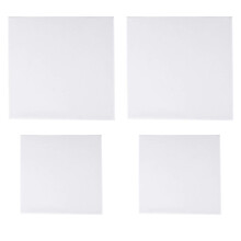Stretched Canvas Square Cotton Painting Canvas, 4 Pack, Wooden Frame, For Oil And Acrylic Painting