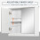 Homcom HOMCOM Wall Mounted Mirror Cabinet w/ Storage Shelf for Bathroom White 6