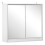 Homcom HOMCOM Wall Mounted Mirror Cabinet w/ Storage Shelf for Bathroom White 2