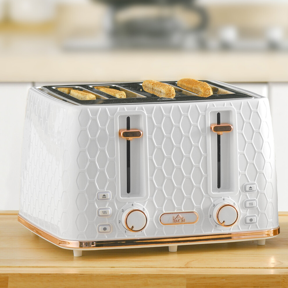 Bobobiy White Four-Slice Honeycomb Toaster - Image 2