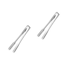 2 pieces ice tongs with ergonomic grip multifunctional for ice cubes sweets and desserts for bar party and buffet