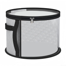 Portable Hat Storage Solution Foldable Bucket Organizer for Hats, Scarves, and More, Lightweight Gray