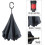 Automatic Folding Umbrella, 10 Ribs Compact Travel with Auto Open Close, Windproof (2), Black  Grey 4