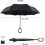 Automatic Folding Umbrella, 10 Ribs Compact Travel with Auto Open Close, Windproof (2), Black  Grey 5