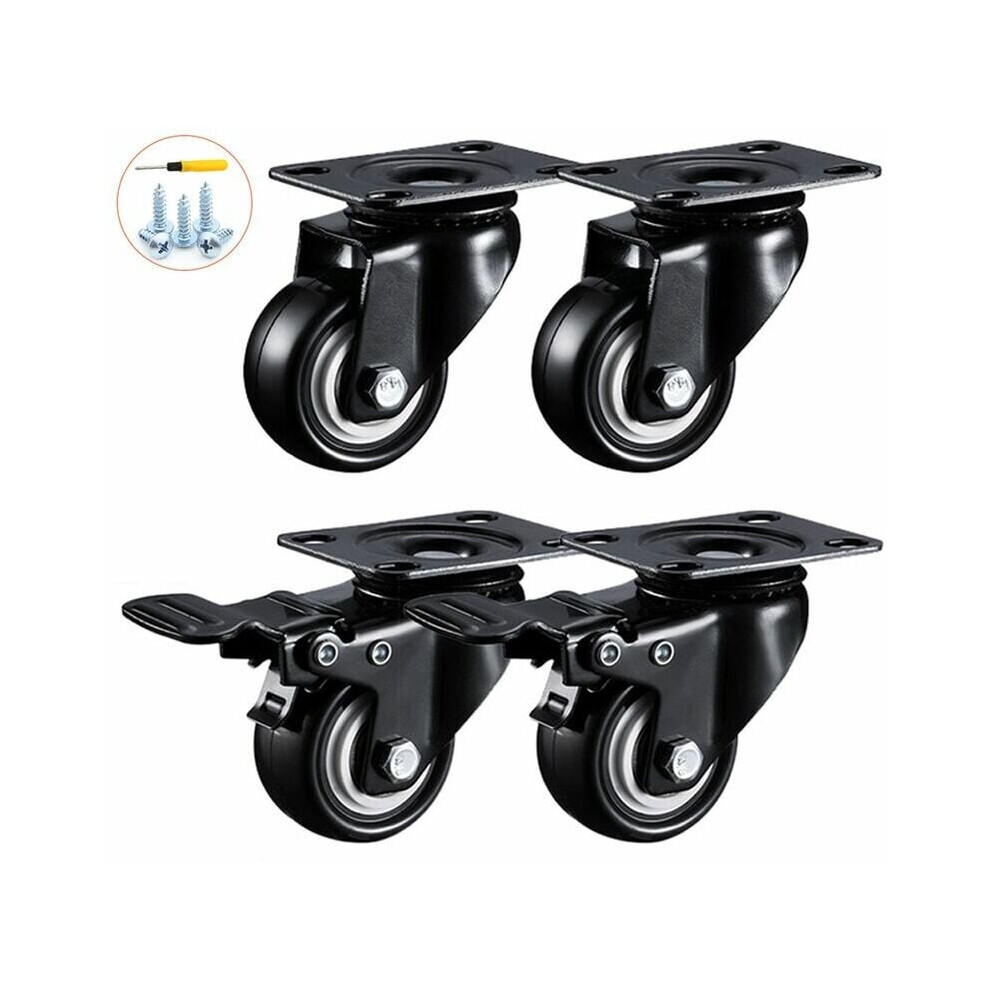 Swivel Caster Wheels For Heavy Duty Applications, Smooth Silent Operation Ensuring Noiseless Movement For Furniture And Workstations, Polyurethane Cas 9436597781410