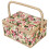 sewing box sewing storage box craft sewing tool layer needle thread basket floral thimble thread needle sewing organizer accessory (Style C) 1