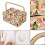 sewing box sewing storage box craft sewing tool layer needle thread basket floral thimble thread needle sewing organizer accessory (Style C) 4