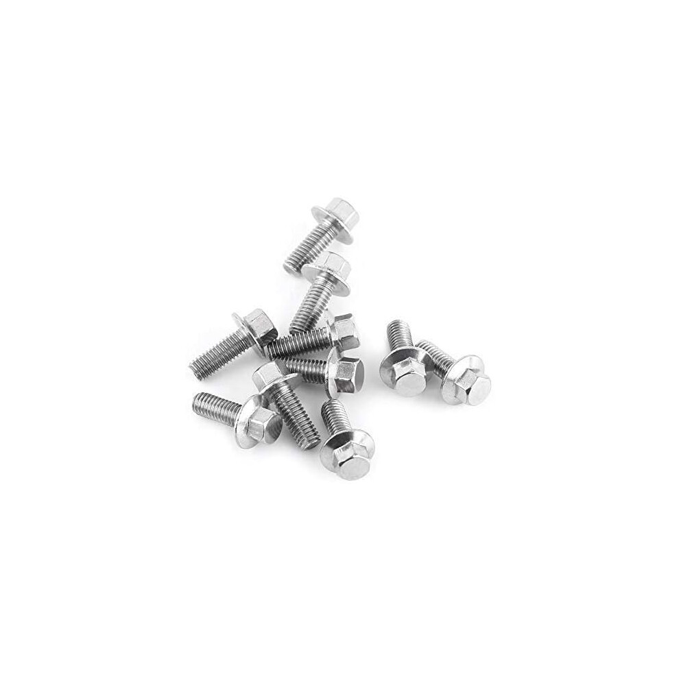 Hexagon Screws Stainless Steel 304, Flanged Hex Head Bolts For Industrial Fastening, Integrated Flange For Secure Fixation, Corrosion Resistance (Set 9198585903685