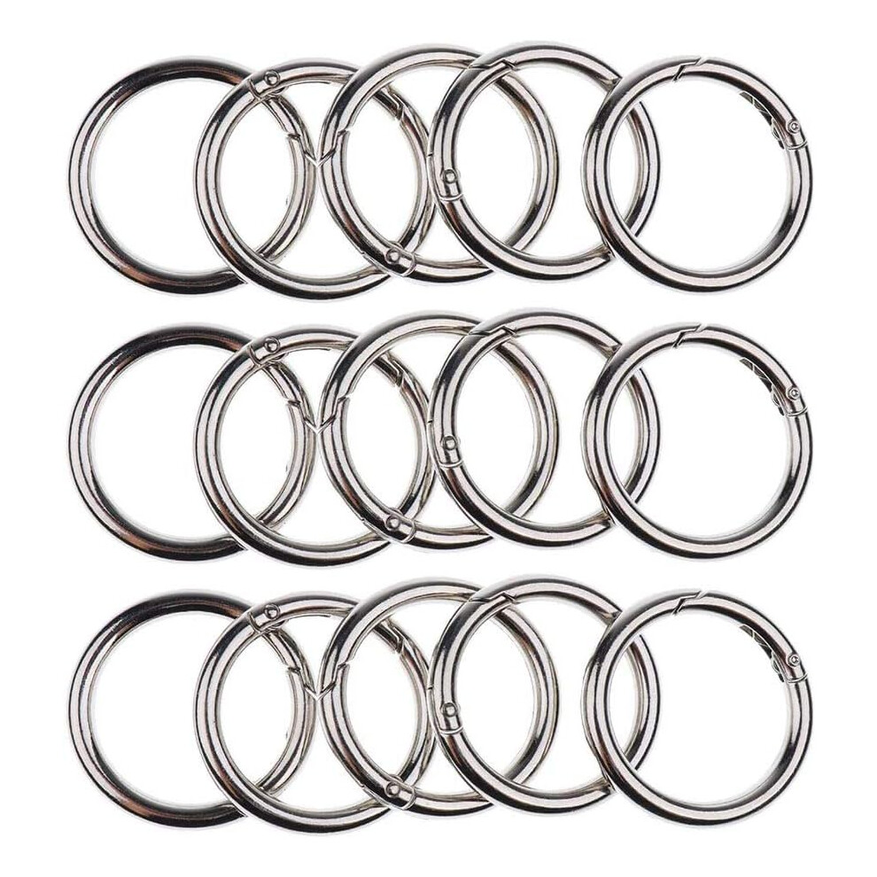 Spring O Ring, Zinc Alloy Silver Round Carabiner Snap Hook For Multi-Purpose, Ample Spring Retention, Lightweight And High Strength, Resistant To Corr 9198585904163