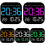 Digital Wall Clock Easily Readable With Remote Control For Time And Temperature Display Magenta 3