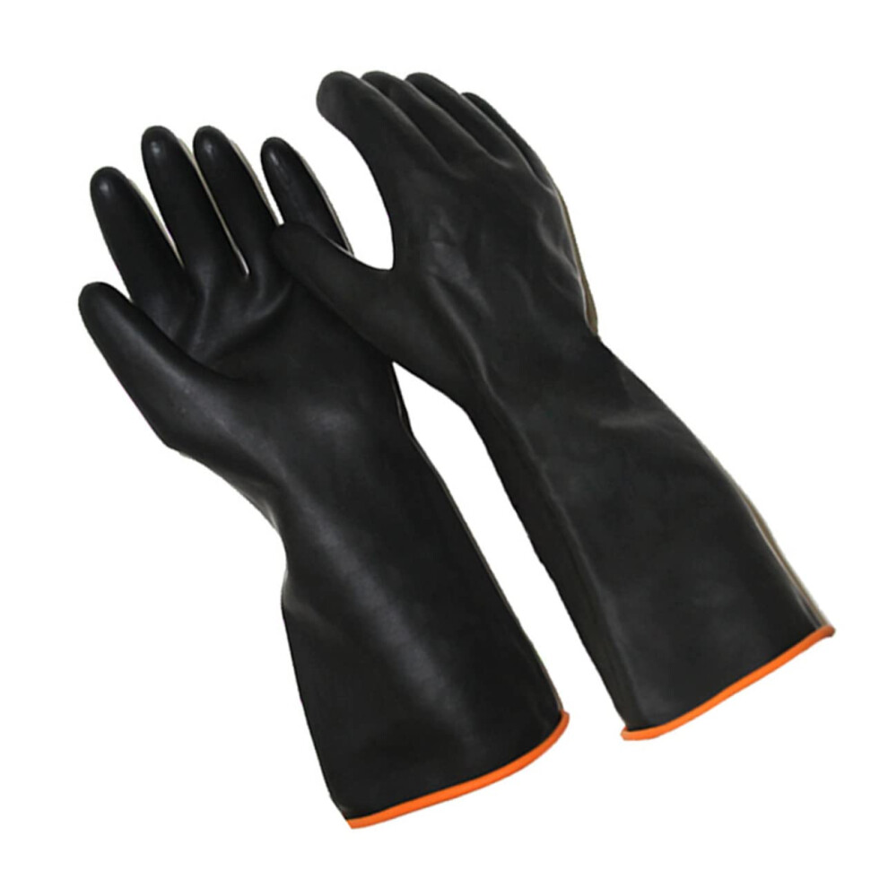 Extended Rubber Gloves Nitrile Heavy Duty Industrial Safety Extended Cuff 9001264218140