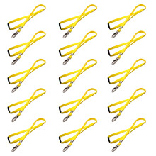 15 cordones para el cuello, de poliéster, con cierres de seguridad y mosquetones metálicos, para llaves, tarjetas de identificación y