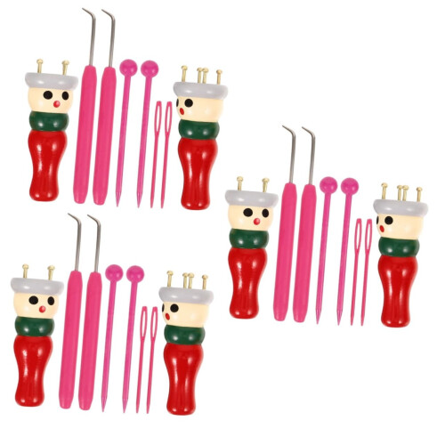 Loom knitting bobbin set beginner portable knitting machine yarn holder