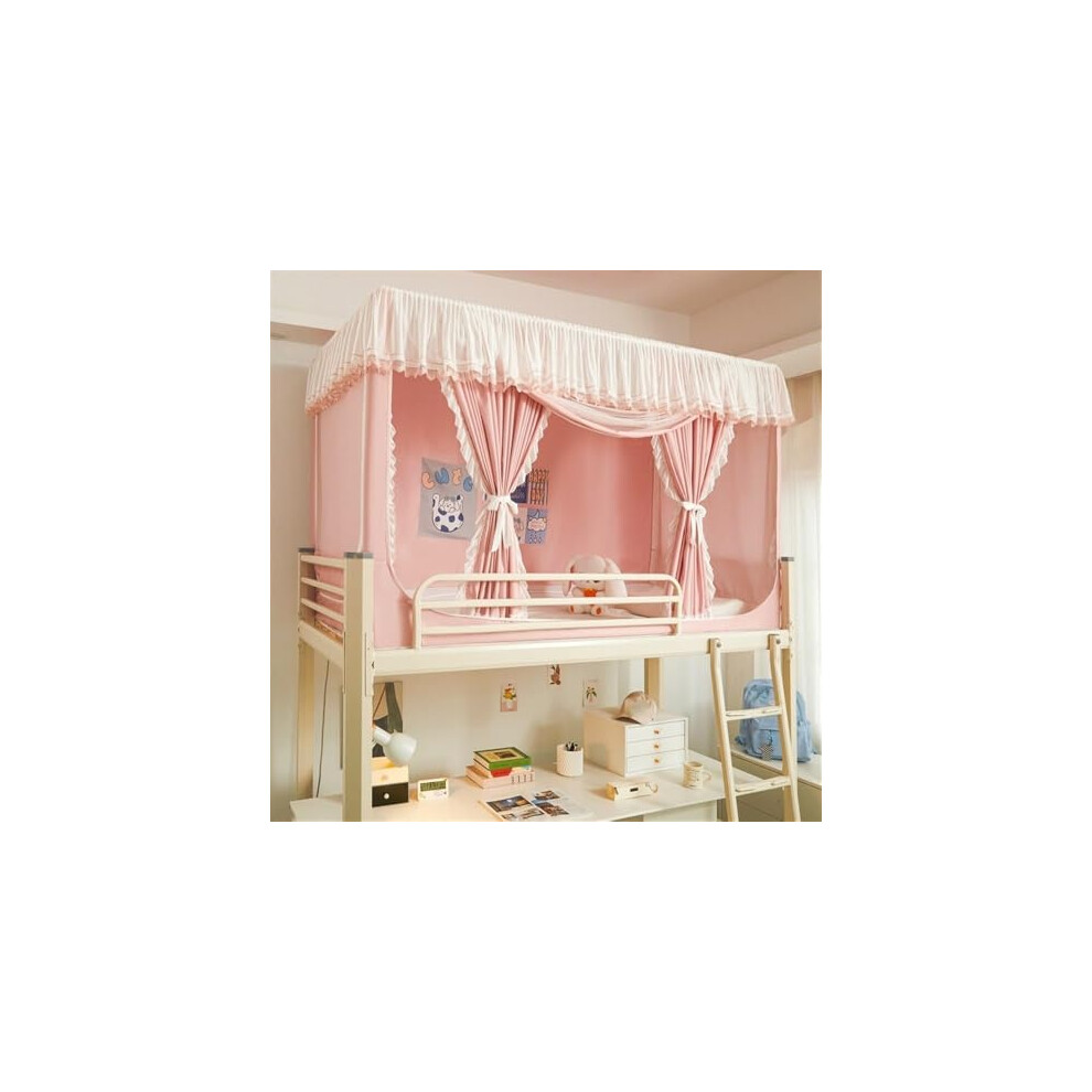 Bunk Bed Curtain Set, Student Bed Canopy Set, Sleep Privacy Net with Frame