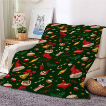 Christmas hat cuddly blanket children 130x150 soft fluffy plush blanket for pets