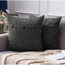 Fețe de pernă artizanale cu design rustic, accesorii versatile pentru casă cu design cu trei nasturi, in ușor de întreținut care promovează un