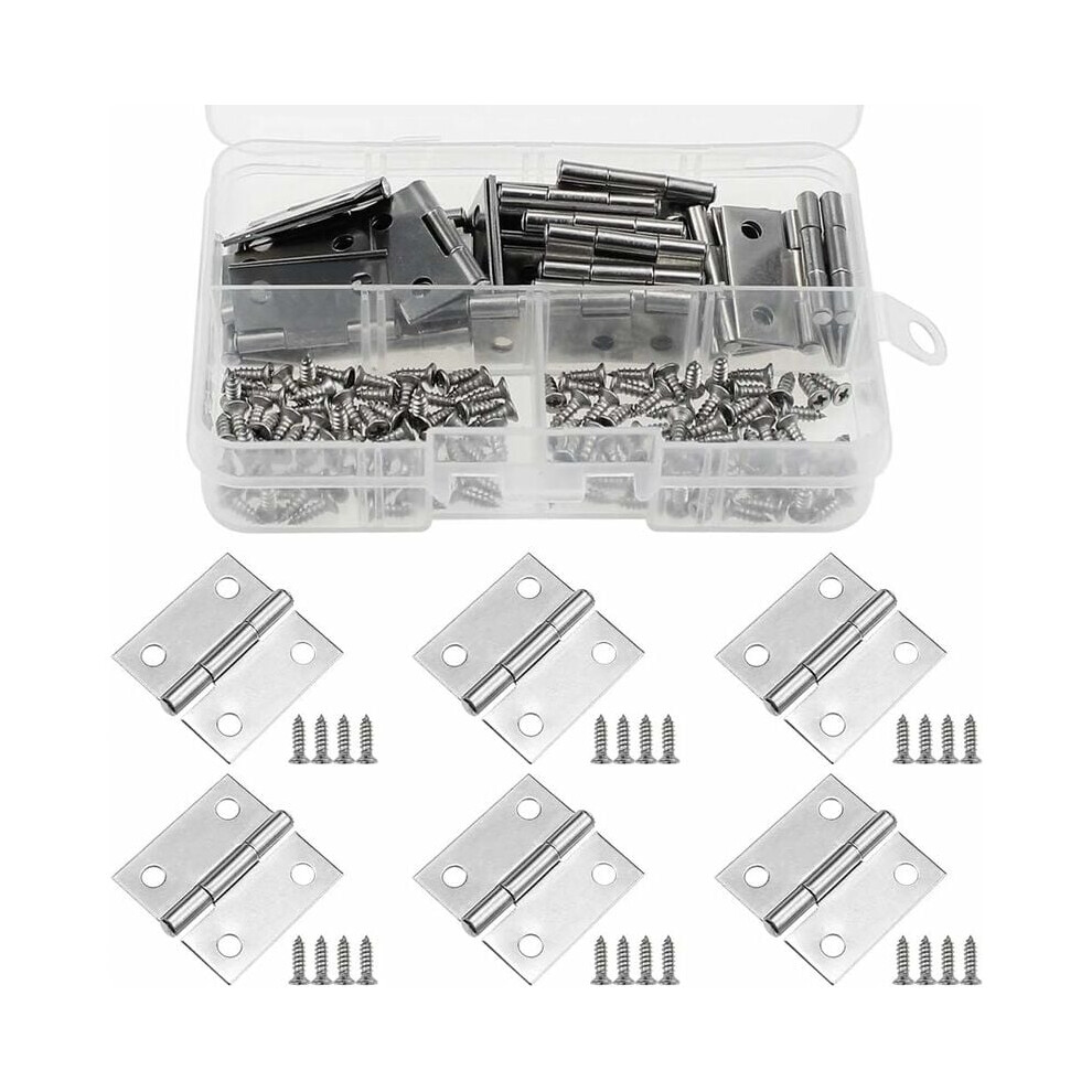 High-Quality Material Cabinet Box Hinge, Anti-Rust Performance Stainless Steel Folding Hinge With Smooth Quiet Rotation For Wide Application, Silver T 9436597782523
