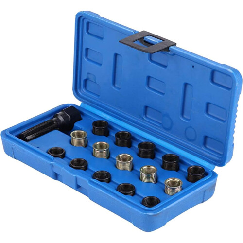 M14x1.25 Spark Plug Thread  Kit, 16Piece Precise Rethreading Set with Case for Vehicles 2